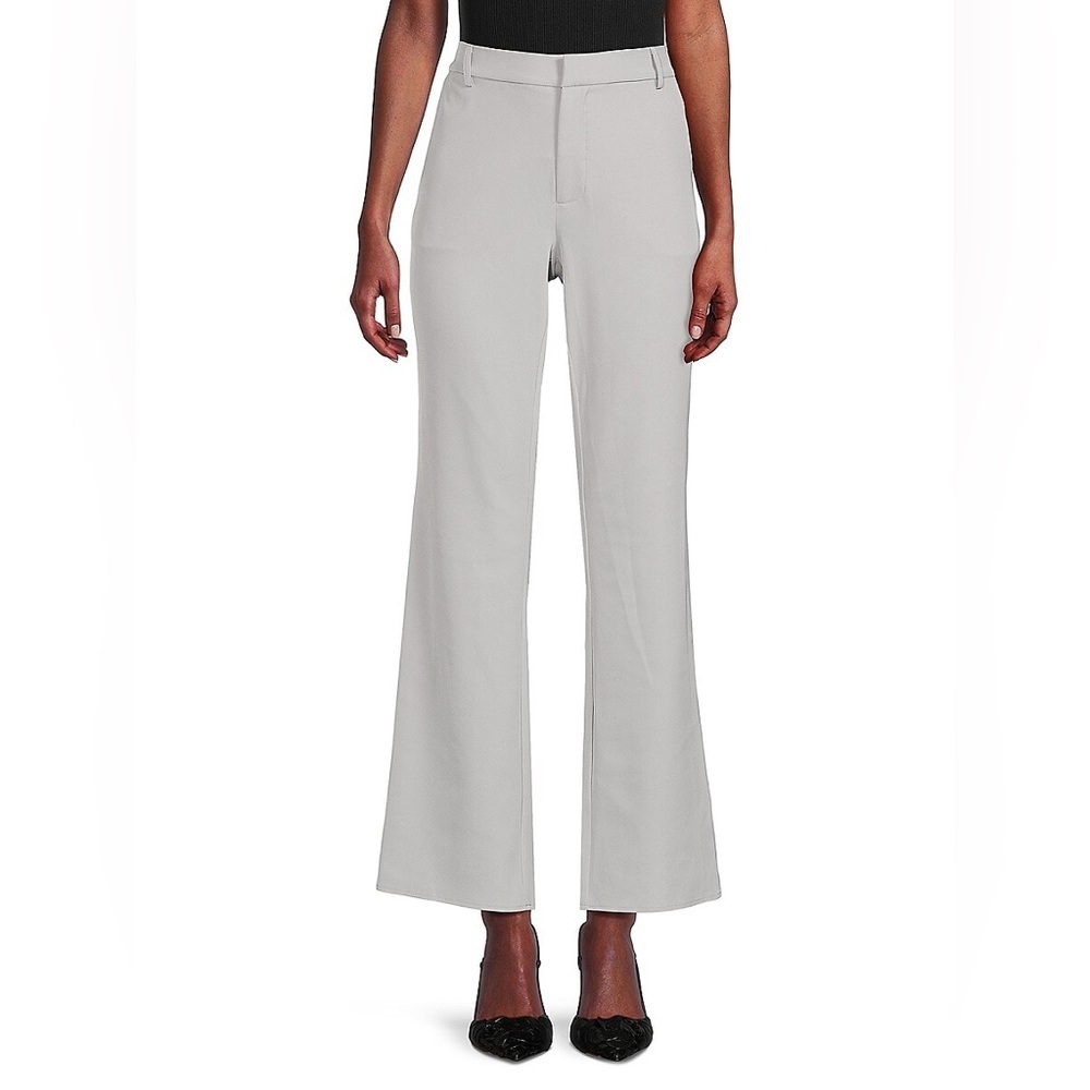 NWT Area Stars | Women’s Sz L Light Grey Liz Crepe Work Career Business Pants